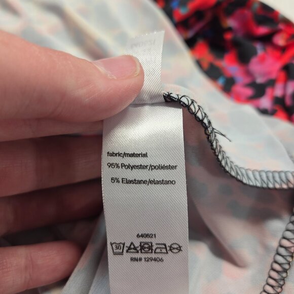 Venus Medium Bright Multicolored Animal Print Shortsleeve Knee Length Dress - Picture 10 of 11